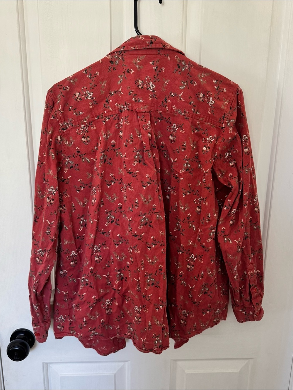 Floral Button-Front Jean Jacket in Rust - Picture 3 of 6